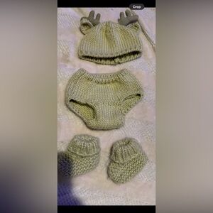 Cozy Knit Baby Set - Cream